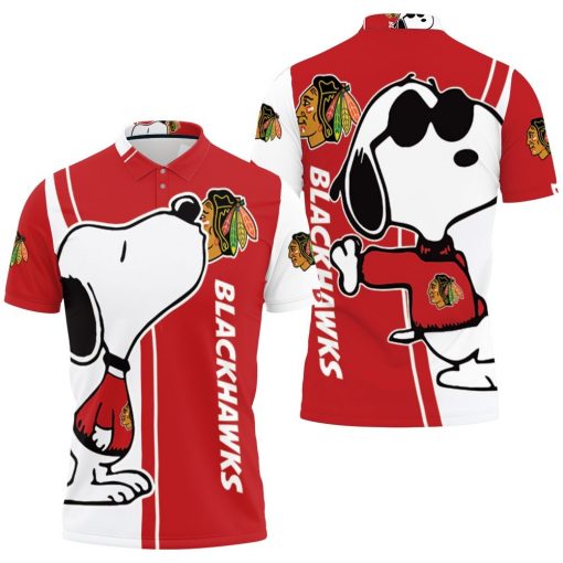 NHL Chicago Blackhawks Snoopy Polo Shirt