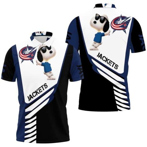 NHL Columbus Blue Jackets Snoopy For Fans Polo Shirt